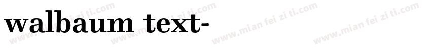walbaum text字体转换